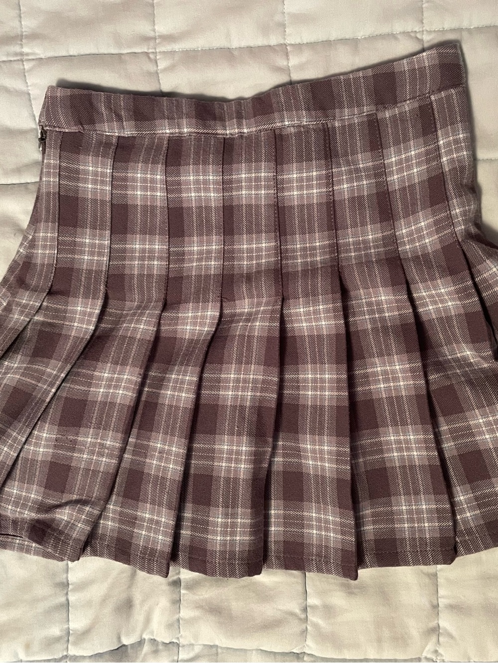 Y2K Academia Gray Plaid Mini Skirt